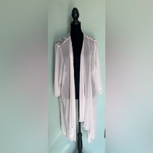 Sheer White Kimono Cardigan
